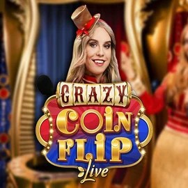 Crazy Coin Flip slot icon by Evolution, available at LuckyHills Casino